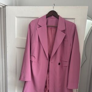 Women's Pink Blazer Coat